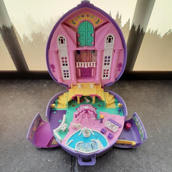 Vintage Polly Pocket Bluebird Polly's prachtige bruiloftsfeest 1994 compact en 2 beeldjes