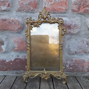Vintage Ornate Brass Bronze Colored Metal Picture Frame Baroque Style Picture Frame