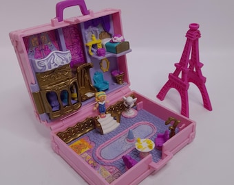 Polly Pocket Polly in Paris Suitcase, 90s Polly Pocket Bluebird
