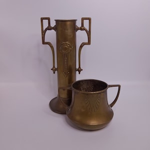 Vintage Art Deco Messing Vazen Duitse vazen
