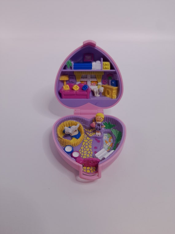 mini　フリーザーメイト パープル　33点セット　③ Vintage Polly Pocket 1993 Kozy Kitties Petparade 100% Complete