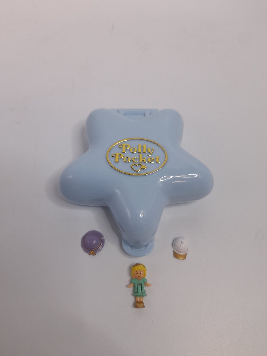 Boîte Polly Pocket BLUEBIRD étoile Bleue – Fashion Fun – 1 Figurine – 1992 – Occasion