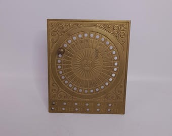 Vintage Park Sherman Desk Top Brass Memo Note Paper Pad Holder Mid