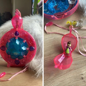 Vintage Polly Pocket Starshine Palace Sparkle Surprise Bluebird speelgoed 1996 Playset 100% complete 90&#39;s collector parfumfles met stop