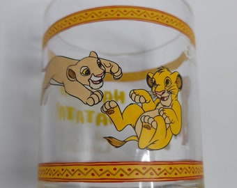 Vintage Disney Le Roi Lion Hakuna Matata mosterdglas