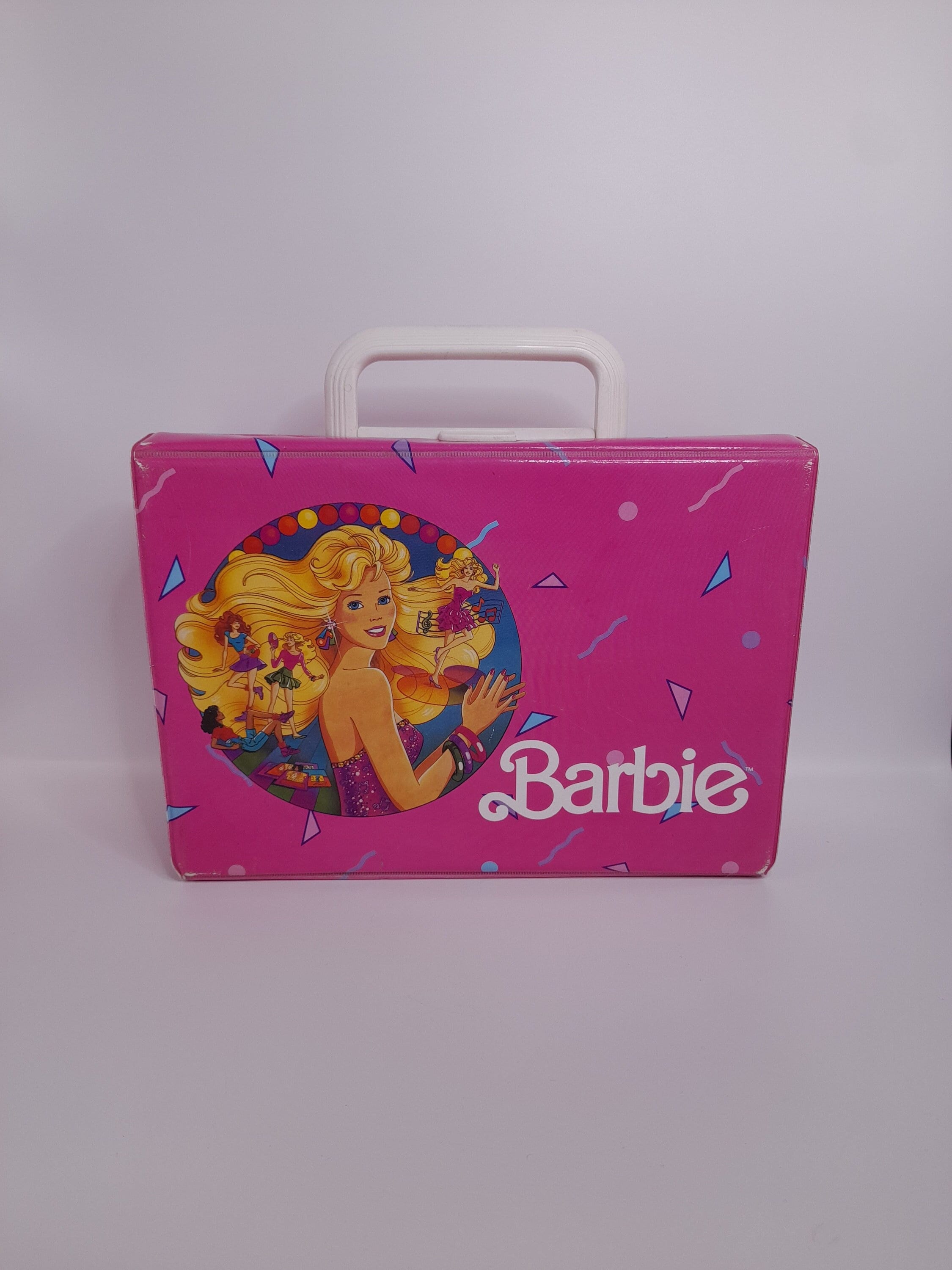 Vintage Barbie Lunchbox Thermos Cup Drink Girls Pink 90s Retro Collectible  1997