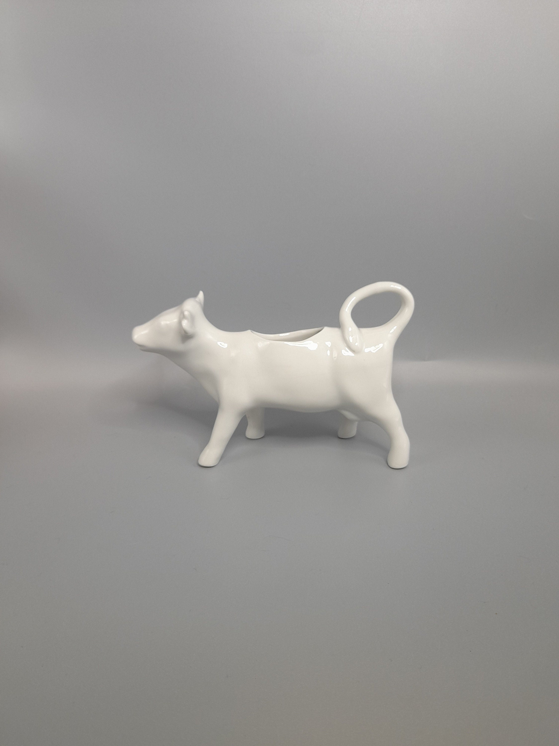 Vintage French Milk Cow Creamer Porcelain Milk Server Milk Pitcher French Kitchen