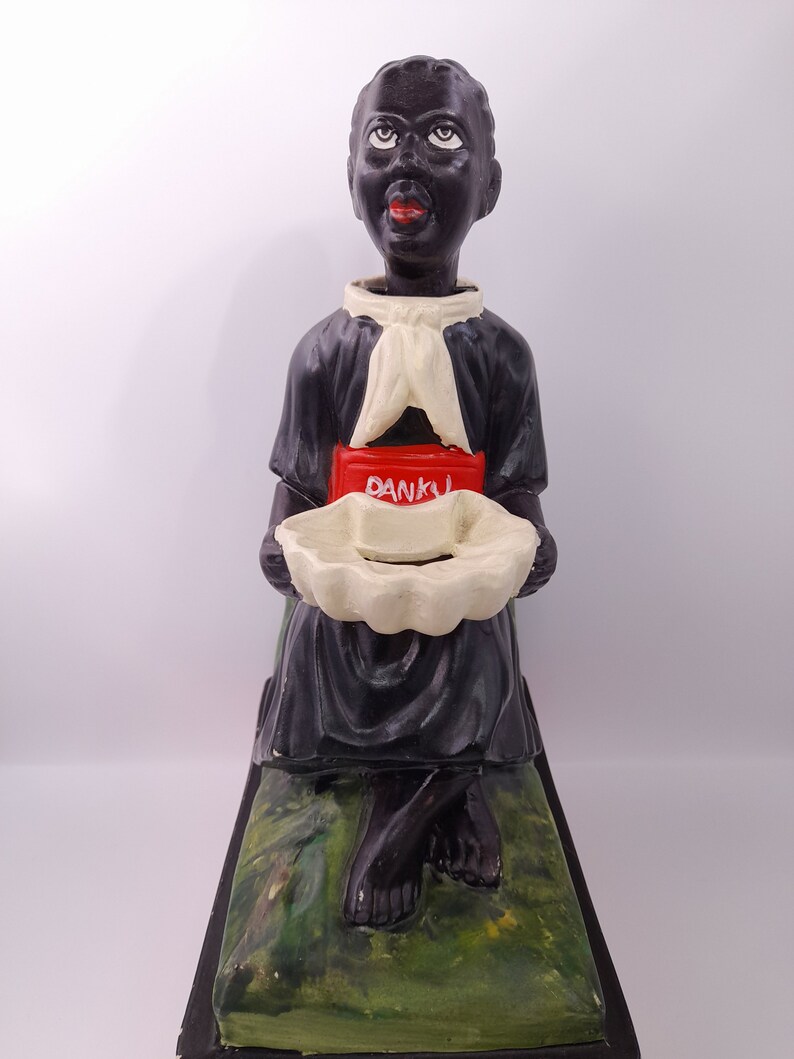 Vintage Ceramic Christian Missionary Belgian Congo Nodding Boy Donation