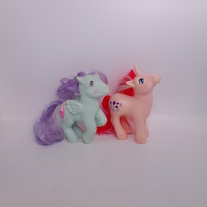 Vintage Hasbro My Little Pony G1 Skyflier Pony Peppermint Crunch Ice Cream Sundae Pony 1980&#39;s Original My Little Pony Dolls