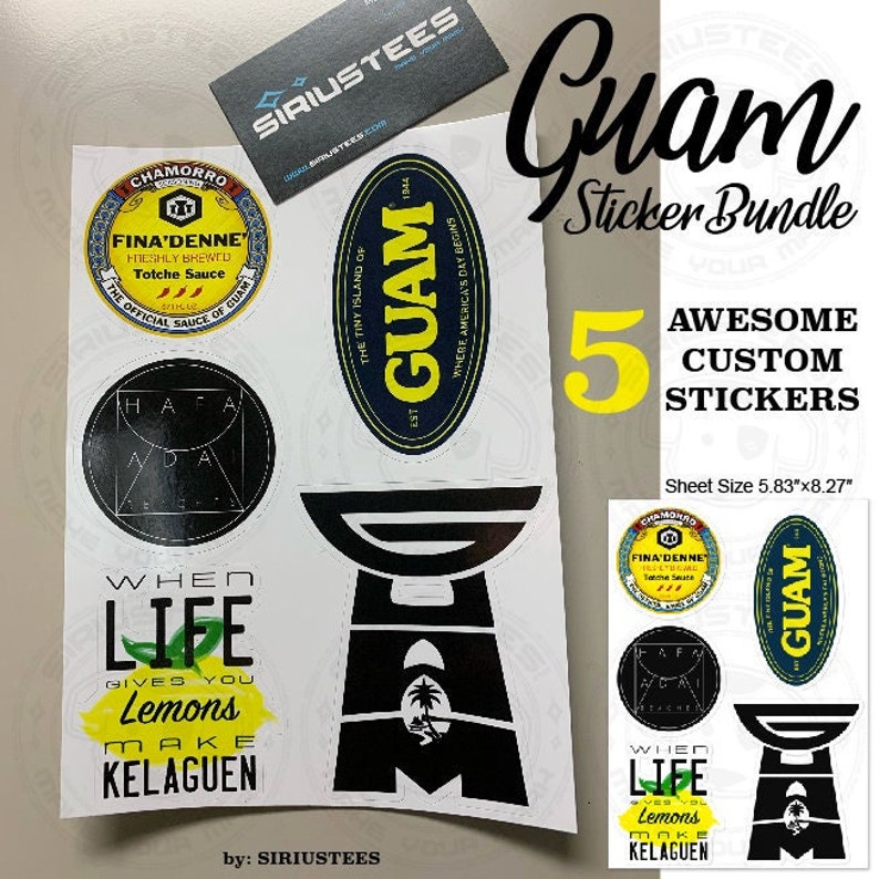 Guam Sticker Bundle Etsy