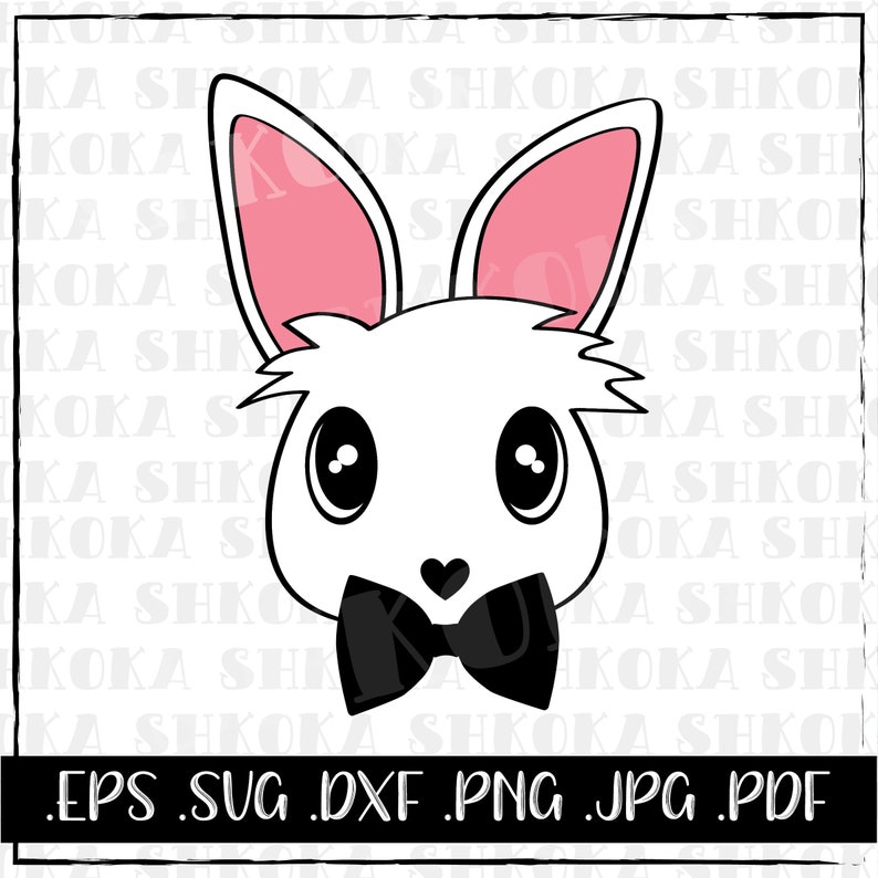 Download Easter Bunny SVG Cute and sweet bunny with a bow tie | Etsy