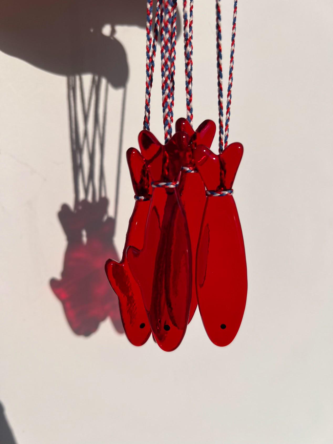 Handmade Stained Glass Valentine's Day Sardine Suncatcher W/metal Tin ...
