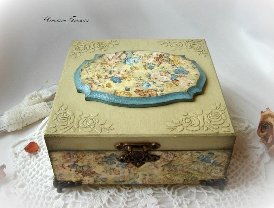 Caja de almacenamiento de joyería con tapa Caja de joyería de | Etsy