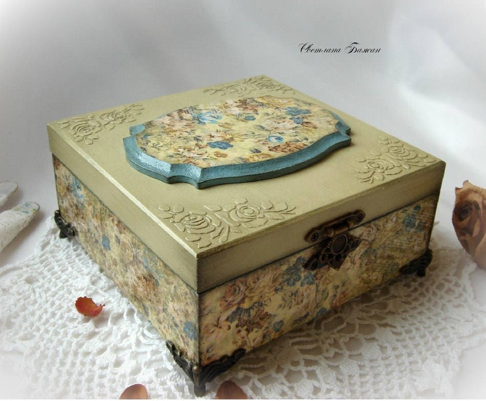 Caja de almacenamiento de joyería con tapa Caja de joyería de | Etsy