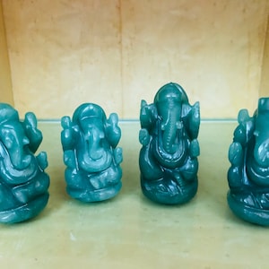 Green aventurine Ganesha- Natural stone Ganesha- Gemstone Ganesha- gemstone carving- Gemstone statues- Indian god