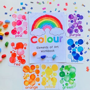 Colour; Elements of Art primary student homeschool workbook