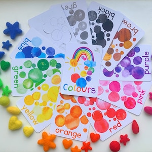 Colours Flash Cards Toddler Children Educational