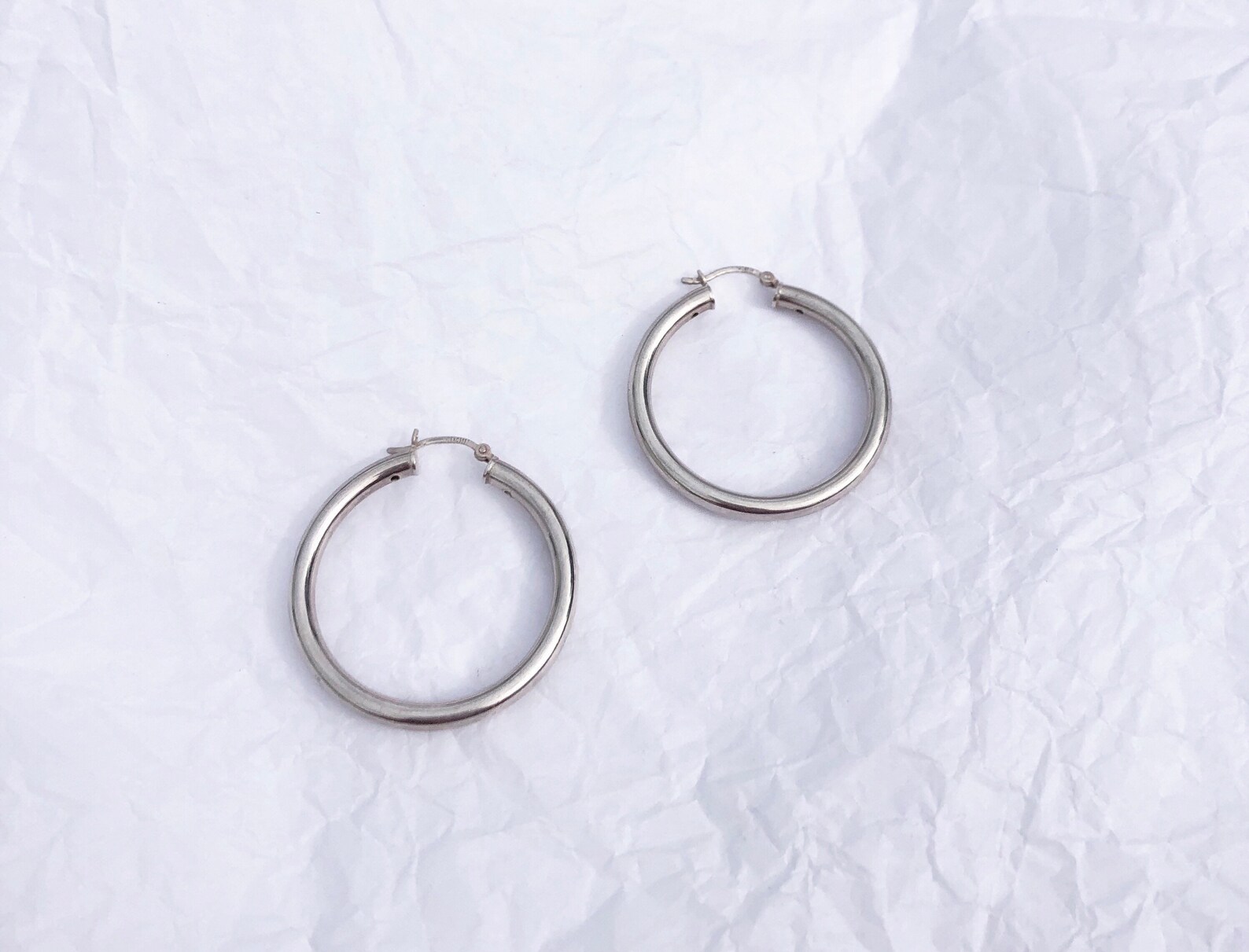 silver tube hoops
