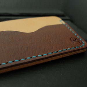 Monedero minimalista chocolate de grano completo monedero italiano cartera cartera de cuero titular de tarjeta de crédito Businesscard Holder Men's