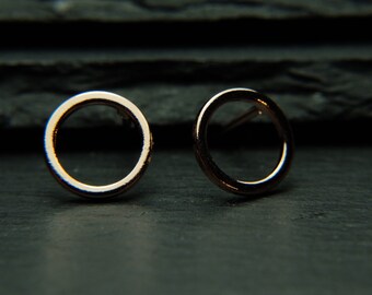 BoHo Style small round studs rose gold matt Boho Style Earrings Ladies fine minimalistic magical jewelry bachelorettes girls ladies