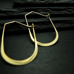 Extraordinary, fine hoop earrings 14k gold plated, minimalist, original, bachelorette, gift, boho style, earring, gold