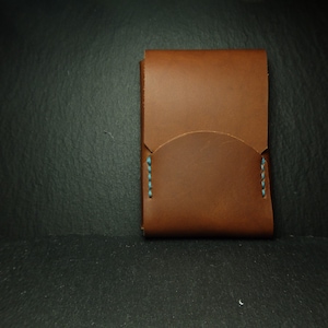 Minimalistisches Wallet fox braunes belgisches Leder Geldbörse Brieftasche Kreditkartenhalter handgefertigt Herren wallet men Etui