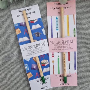 Plantable Seed Pencil For Teachers, Engraved Pencil, Teacher Gifts, School Leavers Gifts, Eco Friendly Gifts