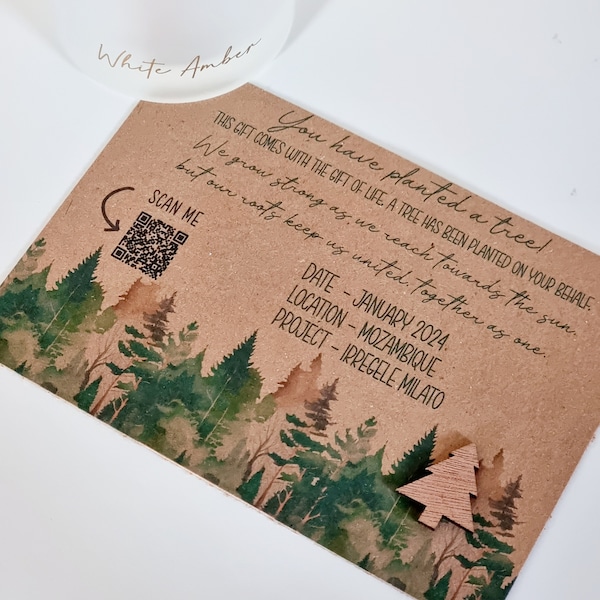 Plant A Tree - Gift Of Life - Eco Friendly Gift Card