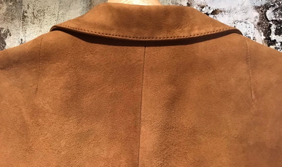 1960's Kid Suede Pea Coat Double Breasted Tan - image 6