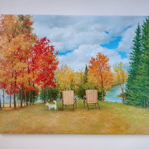 Pintura al óleo de paisaje personalizada sobre lienzo: arte natural personalizado imagen 7
