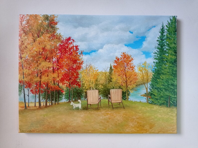 Pintura al óleo de paisaje personalizada sobre lienzo: arte natural personalizado imagen 7