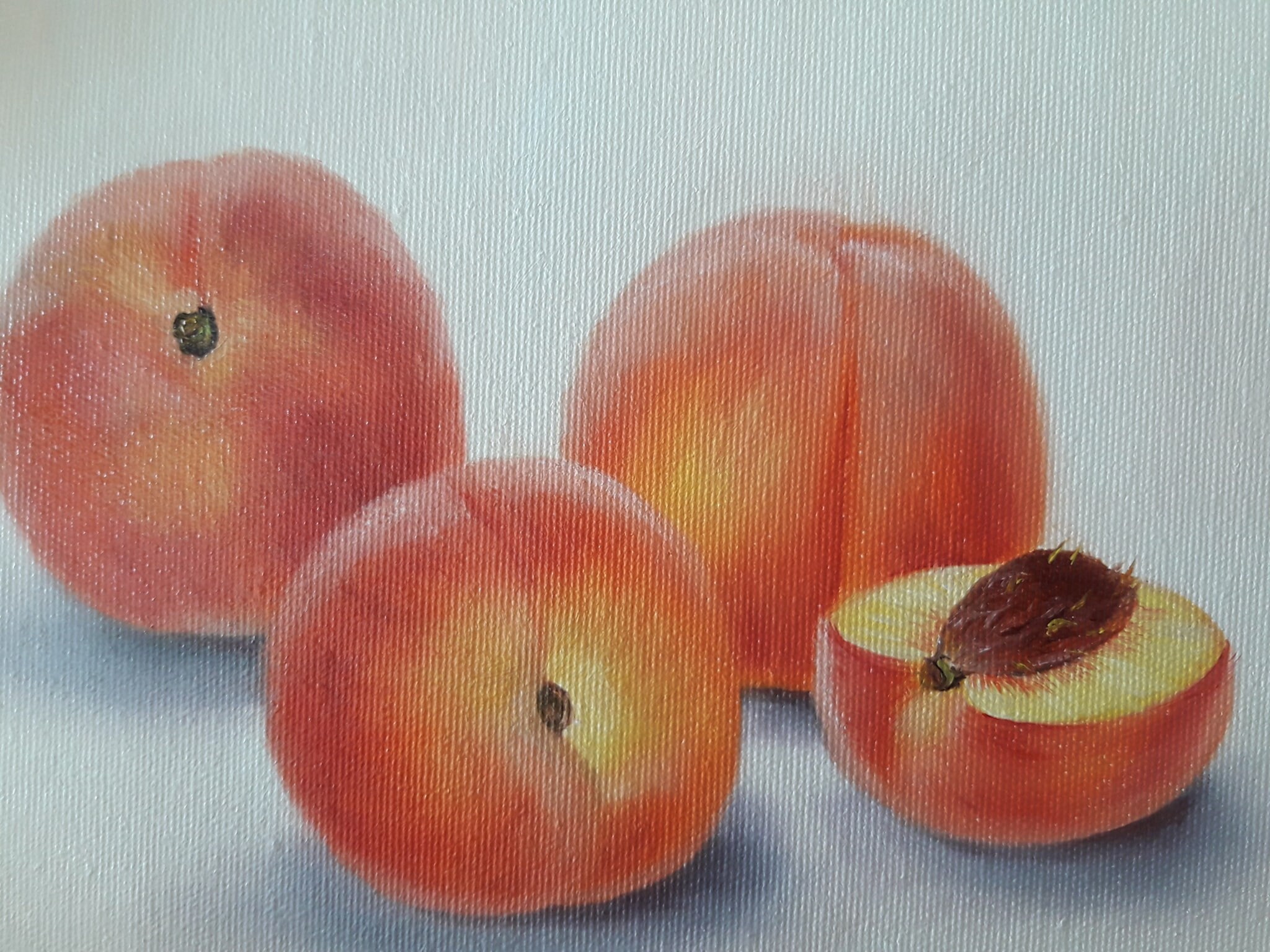 Peaches Painting Peach Still Life Artwork Peaches Oil Painting Etsy