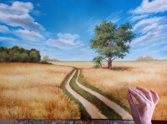 Custom Landscape Oil Painting on Canvas: Personalized Nature Art