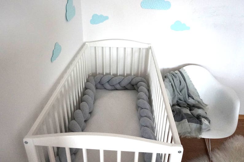 Braided Crib Bumper Knot Cushion Decorative Pillow Baby Shower Gift Newborn Crib Toddler Bed Bumper Baby Cot Bumper