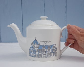 Personalized Stratford-upon-Avon Bone China Teapot - Made in England