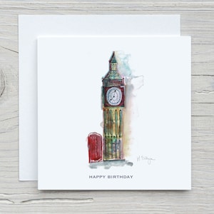 London Geburtstagskarte, London Souvenir Karte, Big Ben Karte, Karte zum Ruhestand, Karte für Papa, Geburtstagskarte Sohn,