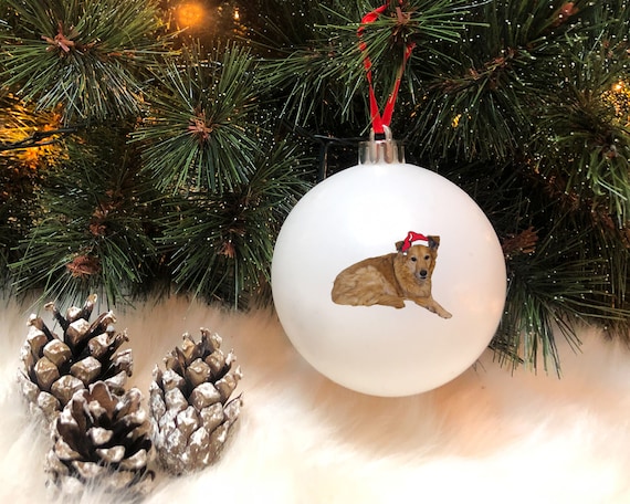 Ornement De Noël Personnalisé - Portrait Floral De Mon Chien - Cadeau Plus Ornement De Noël Personnalisé - Portrait Floral De Mon Chien - Cadeau Plus