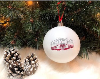 Stoke City Stadium Christmas Ornament: Bone China Bauble
