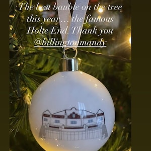 Aston Villa bauble, Christmas tree gift football fan, Ornament for Dad, Soccee gift for him