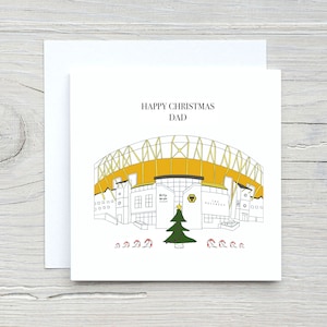 Wolves card, Wolverhampton Wanderers personalised card, Wolves Aye We Christmas