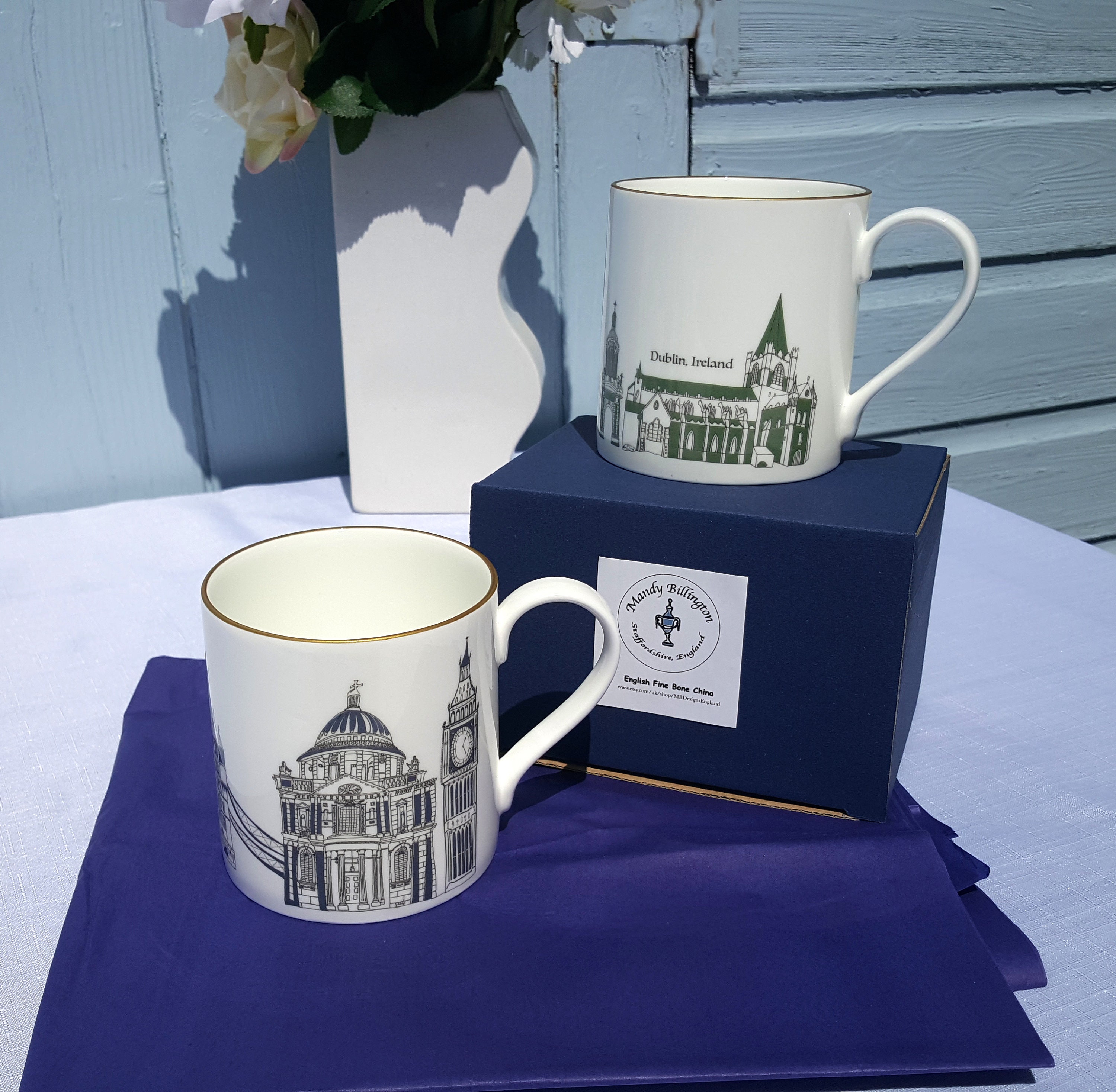 London Mug Gift Set Dublin Mug Gift Set Fine Bone China Etsy UK