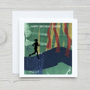 Soeur de carte d'anniversaire, cadeau de coureur, cadeau pour femme de coureur, carte du 30e anniversaire, carte du 40e anniversaire, carte d'anniversaire personnalisée