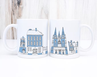 Lichfield Cathedral city fine bone china mug, Gift for Mum, Christmas mug for Dad, Gift for Brother, Tea lovers mug
