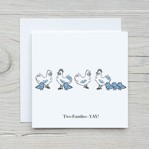 Carte d'amoureux de poulet, jolie carte personnalisée, carte d'anniversaire lui, carte d'anniversaire elle, carte de retraite, carte de nouveau bébé