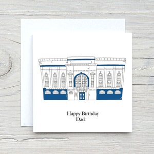 Biglietto di auguri di compleanno dei Glasgow Rangers, biglietto personalizzato dello stadio Ibrox dei Rangers