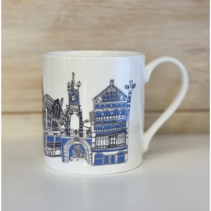 Luxury mug, Bone china mug, Keepsake mug, Cityscape tea cup, Collectable gift, Gift for Brother, Architecture mug, Gift for Mother&#39;s Day