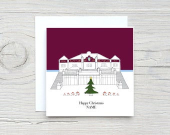 Aston Villa Christmas Card, Personalised AVFC card
