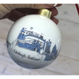 Enfeite personalizado de Edimburgo. Presente para amantes da Escócia, enfeite, presente de Natal, presente de Natal para viajantes.