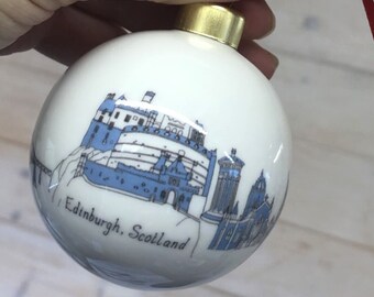 Edinburgh personalised bauble.  Scotland lover gift