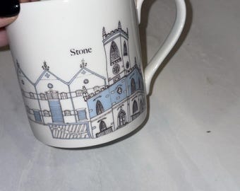 Stone Town English Bone China Coffee Mug, Architecture Tea Mug